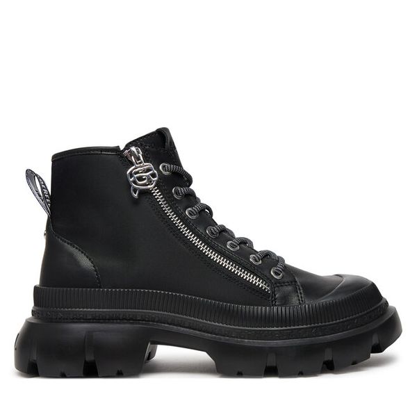 Trapery KARL LAGERFELD. Czarne trapery damskie KARL LAGERFELD, bez zapięcia. Za 649.99 zł.