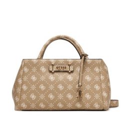 Torebka Guess. Brązowe kuferki damskie Guess, z aplikacjami, bez dodatków. Za 639.99 zł.