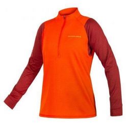 Damska koszulka z polaru Endura SIngleTrack. Czerwone koszulki damskie ENDURA, m, bez wzorów, z polaru, bez kołnierzyka, bez ramiączek. Za 269.99 zł.