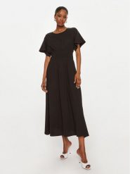 United Colors Of Benetton Sukienka letnia 3BL0DV01I Czarny Regular Fit. Czarne sukienki damskie United Colors Of Benetton, bez wzorów, z bawełny, bez ramiączek. Za 139.99 zł.