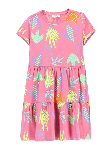 Coccodrillo Sukienka codzienna WC5129202VGC Różowy Regular Fit. Czerwone sukienki dziewczęce COCCODRILLO, bez wzorów, z bawełny, bez ramiączek, proste. Za 39.90 zł.