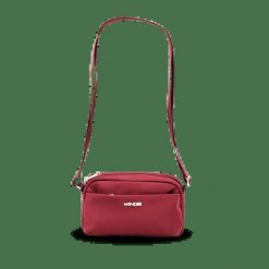 Torebka sportowa WINGS ROSELLA mała damska saszetka na ramię DARK RED. Czerwone nerki i saszetki damskie Wings, bez wzorów, z materiału. Za 109.90 zł.