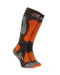 Skarpety X-SOCKS SKI TOURING SILVER 4.0 Orange Grey. Brązowe skarpetki damskie X Socks, bez wzorów, ze skóry. Za 90.00 zł.