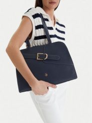 Beverly Hills Polo Club Torebka CEO-BHPC-C-006-09 Granatowy. Niebieskie kuferki damskie Beverly Hills Polo Club, bez wzorów, z materiału, bez dodatków. Za 219.99 zł.