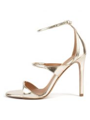 Loft37 Skórzane sandały w kolorze złotym rozmiar: 35. Żółte sandały damskie loft37, bez wzorów, z otwartym noskiem, bez obcasa, na koturnie, bez zapięcia. Za 382.99 zł.