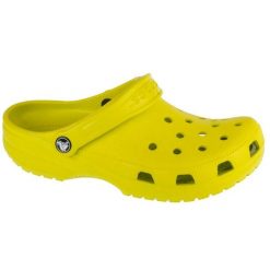 Klapki Crocs Classic 10001-312 zielone. Zielone klapki damskie bez wzorów, bez obcasa, bez zapięcia. Za 311.70 zł.