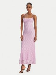 Bardot Sukienka letnia Adoni 57998DB1 Fioletowy Slim Fit. Fioletowe sukienki damskie Bardot, bez wzorów, z bawełny, bez ramiączek. Za 529.99 zł.