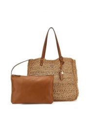 Guess Torebka Irene HWWG86 85240 Brązowy. Brązowe shopper bag Guess, z tworzywa sztucznego, bez dodatków. Za 579.99 zł.