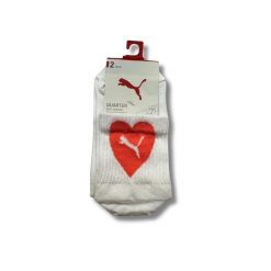 Puma Skarpety Heart Quarter 2-Pack 93877201. Białe skarpetki damskie Puma, bez wzorów. Za 59.99 zł.