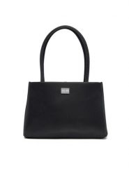 Tommy Jeans Torebka Tjw American Cool Med Tote AW0AW17297 Czarny. Czarne torebki klasyczne damskie Tommy Jeans, z jeansu, bez dodatków. Za 269.99 zł.