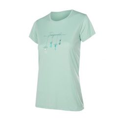 Koszulka Trangoworld Zalabi. Zielone bluzki damskie trangoworld, bez wzorów, sportowe, bez kołnierzyka, bez ramiączek. W wyprzedaży za 112.35 zł.