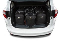 Torby Do Bagażnika Ford C-Max 2010-2019 4Szt Kjust. Czarne torby podróżne KJUST, bez wzorów, z kauczuku. Za 1,227.00 zł.