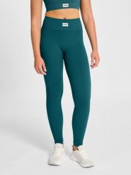 Damskie legginsy bezszwowe prążkowane Hummel Pulse. Zielone legginsy damskie Hummel, xl, bez wzorów, z elastanu. Za 128.00 zł.