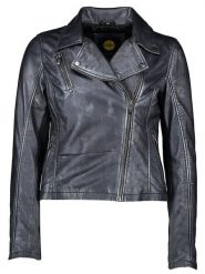 Buffalo Skórzana kurtka w kolorze niebieskim rozmiar: 34. Niebieskie kurtki damskie Buffalo, bez wzorów, z materiału, bez kaptura. Za 371.59 zł.