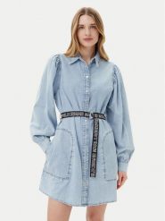 Karl Lagerfeld Jeans Sukienka jeansowa A2W13022 Niebieski Regular Fit. Niebieskie sukienki damskie Karl Lagerfeld Jeans, bez wzorów, z bawełny, bez ramiączek. Za 439.99 zł.