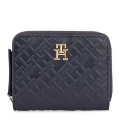 Portfel Tommy Hilfiger. Niebieskie portfele damskie Tommy Hilfiger, bez wzorów. Za 189.99 zł.