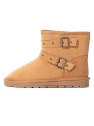 ISLAND BOOT Botki zimowe "Eternity" w kolorze jasnobrązowym rozmiar: 36. Brązowe botki damskie Island Boot, na zimę, bez obcasa, bez zapięcia. Za 130.99 zł.