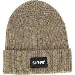 Czapka Slope Andie. Brązowe czapki damskie SLOPE, bez wzorów, z materiału. Za 178.50 zł.