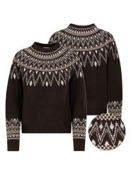 Eight2Nine Sweter w kolorze ciemnobrązowym rozmiar: S. Brązowe swetry klasyczne damskie Eight2Nine, s, bez kołnierzyka. Za 154.95 zł.