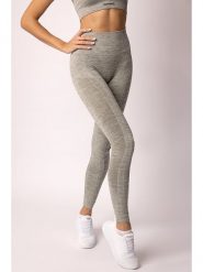 Spaio Legginsy sportowe "Melange" w kolorze khaki rozmiar: S. Brązowe legginsy sportowe damskie Spaio, s, bez wzorów, z materiału, outdoorowe. Za 109.26 zł.