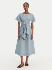 Weekend Max Mara Sukienka codzienna Pioppo 2615221152 Błękitny Regular Fit. Niebieskie sukienki damskie Weekend Max Mara, bez wzorów, z syntetyku, bez ramiączek. Za 1,519.00 zł.