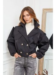 Joséfine Kurtka przejściowa "Johaz" w kolorze czarnym rozmiar: L. Czarne kurtki damskie Joséfine, l, bez wzorów, bez kaptura. Za 174.84 zł.