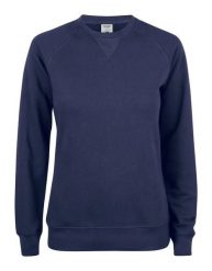 Clique Premium OC Roundneck Women – damska bluza z bawełny organicznej – dark. Niebieskie bluzy damskie CLIQUE, s, bez wzorów, z bawełny, bez kaptura. Za 227.02 zł.