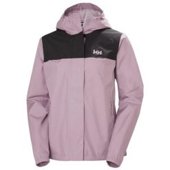 Kurtka przeciwdeszczowa damska Helly Hansen Vancouver. Fioletowe kurtki damskie Helly Hansen, bez wzorów, bez kaptura. W wyprzedaży za 518.90 zł.