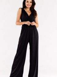 Kombinezon Model A552 Black - awama. Czarne kombinezony damskie Awama, l, bez wzorów, z elastanu, bez kołnierzyka, bez ramiączek. Za 398.95 zł.