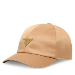Czapka z daszkiem Guess. Czerwone czapki z daszkiem damskie Guess, z aplikacjami. Za 159.99 zł.