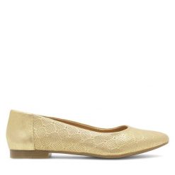 Baleriny Lasocki. Żółte balerinki damskie Lasocki, bez wzorów. Za 149.99 zł.