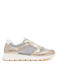 Remonte Sneakersy D2G03-90 Złoty. Żółte obuwie sportowe damskie Remonte, z materiału, bez zapięcia. Za 251.99 zł.