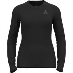 Koszulka termoaktywna z długim rękawem damska Odlo FUNDAMENTALS ACTIVE. Czarne bluzki damskie ODLO, s, bez wzorów, sportowe, bez kołnierzyka, bez ramiączek. W wyprzedaży za 199.85 zł.