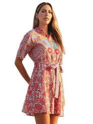 Isla Bonita by SIGRIS Sukienka w kolorze różowym rozmiar: XL. Różowe sukienki damskie Isla Bonita by SIGRIS, bez wzorów, z bawełny, bez ramiączek. Za 140.53 zł.