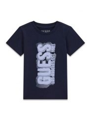 Guess T-Shirt N6RI11 K8HM4 Granatowy Regular Fit. Niebieskie t-shirty i koszulki chłopięce Guess, z aplikacjami, z bawełny, bez kołnierzyka, bez ramiączek. Za 89.99 zł.