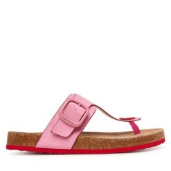 Japonki Tamaris. Czerwone klapki damskie Tamaris, bez wzorów, bez obcasa, bez zapięcia. Za 219.99 zł.