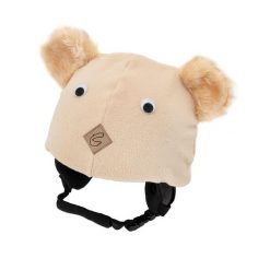Czapka / nakładka na kask narciarski MIŚ. Brązowe czapki damskie Casco, na zimę, bez wzorów. Za 25.00 zł.