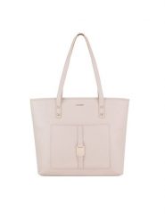 JENNY Torebka JNY-M-005-07 Beżowy. Brązowe shopper bag Jenny, bez wzorów, z tworzywa sztucznego, bez dodatków. Za 139.99 zł.