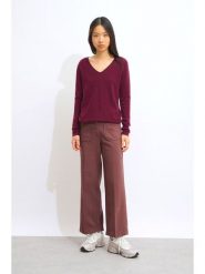 AUTHENTIC CASHMERE Kaszmirowy sweter "Galise" w kolorze bordowym rozmiar: XL. Czerwone swetry klasyczne damskie AUTHENTIC CASHMERE, xl, z kaszmiru, bez kołnierzyka. Za 297.26 zł.