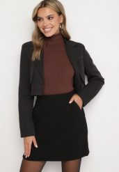 Czarna Klasyczna Spódnica z Wiskozą Velezi. Czarne spódnice damskie Born2be, do pracy, l, bez wzorów, z wiskozy, biznesowe, mini. Za 84.99 zł.