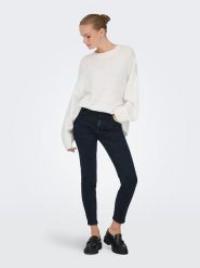 JDY Sweter w kolorze białym rozmiar: XL. Białe swetry klasyczne damskie JDY, xl, bez kołnierzyka. Za 79.77 zł.