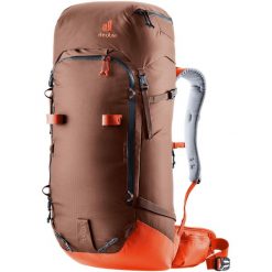 Plecak skiturowy Deuter Freescape Pro 40+ - umbra/papaya. Brązowe plecaki Deuter, bez wzorów. Za 807.99 zł.