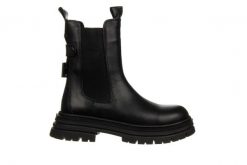 Botki Bayla-161 205 4006 01 Black 161654, Czarny, Skóra naturalna - 38. Czarne botki damskie Bayla, na zimę, z gumy, eleganckie, z okrągłym noskiem, za kostkę, bez obcasa, bez zapięcia. W wyprzedaży za 269.10 zł.