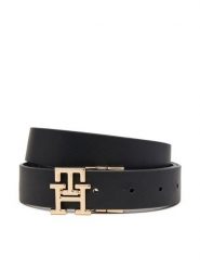 Tommy Hilfiger Pasek Damski Th Modern 3.0 Rev Mono AW0AW18019 Czarny. Czarne paski damskie Tommy Hilfiger, bez wzorów, ze skóry. Za 289.99 zł.