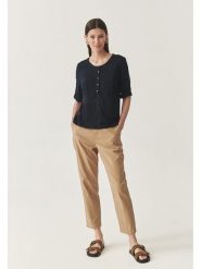 TATUUM Bluzka "Alja" w kolorze granatowym rozmiar: L. Niebieskie bluzki damskie TATUUM, l, bez wzorów, bez kołnierzyka, bez ramiączek. Za 146.28 zł.