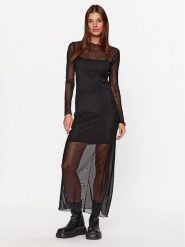Brave Soul Sukienka codzienna LDRJ-225DAISIE Czarny Regular Fit. Czarne sukienki damskie Brave Soul, bez wzorów, z syntetyku, bez ramiączek. Za 149.99 zł.