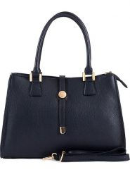 Lia Biassoni Skórzana torebka "Crati" w kolorze granatowym - 35 x 25 x 11 cm rozmiar: onesize. Niebieskie torebki klasyczne damskie Lia Biassoni, z materiału, przez ramię, bez dodatków. Za 304.99 zł.