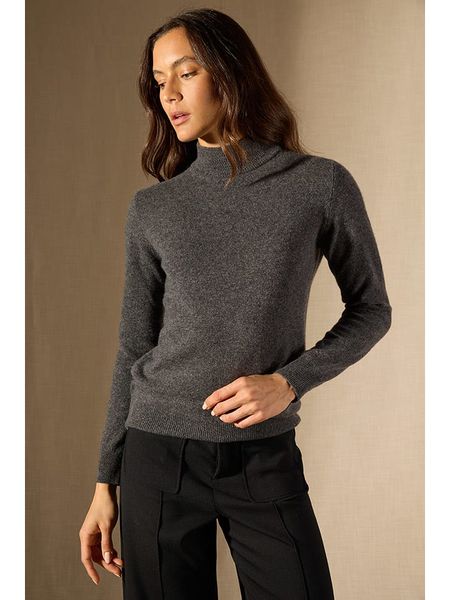 Perfect Cashmere Kaszmirowy sweter "Evelina" w kolorze antracytowym rozmiar: L. Czarne swetry klasyczne damskie Perfect Cashmere, l, z kaszmiru, bez kołnierzyka. Za 453.95 zł.