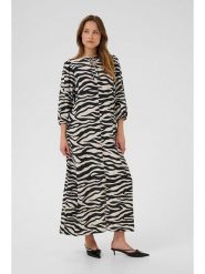 Kaffe Sukienka w kolorze kremowo-czarnym rozmiar: 36. Brązowe sukienki damskie Kaffe, bez wzorów, z wiskozy, klasyczne, bez ramiączek. Za 130.99 zł.