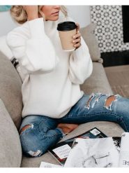 Milan Kiss Sweter w kolorze kremowym rozmiar: S. Brązowe swetry klasyczne damskie Milan Kiss, s, bez kołnierzyka. Za 165.99 zł.